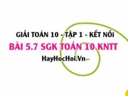 Bài 5.7 SGK Toán 10 tập 1 Kết nối tri thức
